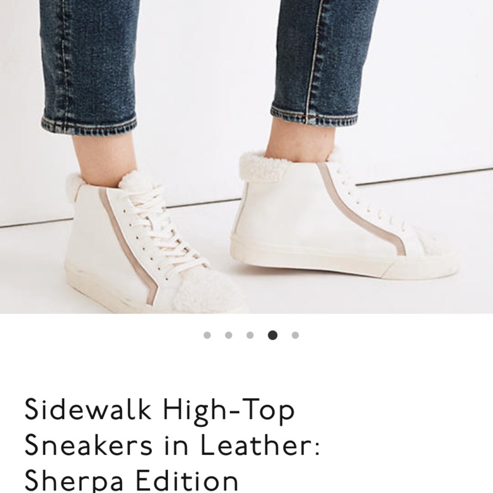 NWT in the box, Madewell sidewalk high tops, Sherpa edition. Size 8.5.